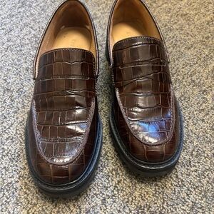 Everlane Loafers -Brown Croc